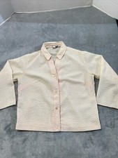 Vintage 70 s Button Down Shirt Gingham Pink Women s Sz M Pou Larry