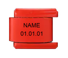 charm Personalised, your text RED COLOUR fit for nomination bracelet style