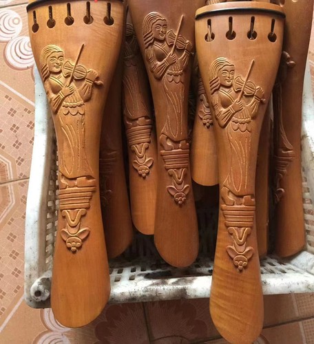 Geschnitztes Holz Cello Saitenhalter, 4/4 Full Size Saitenhalter für 4 Saiten Celli - Bild 2 von 2