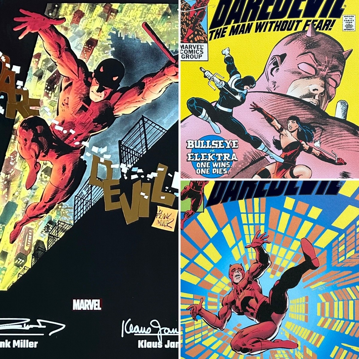 FRANK MILLER new DAREDEVIL art print SIGNED 2x SET of 3 SDCC