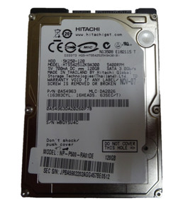 120GB SATA NOTEBOOK HDD HITACHI HTS542512K9A300 SN: WBGYSU4C  2,5 " #NFP1064