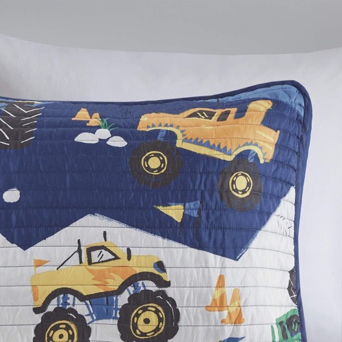 Nash Reversible Quilt Set in Navy - 4-Piece Children’s Bedding for Full/Queen - Picture 12 of 12