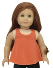 Orange Flared Knit Camisole Tank Top fits 18" Popular Girl Size Doll