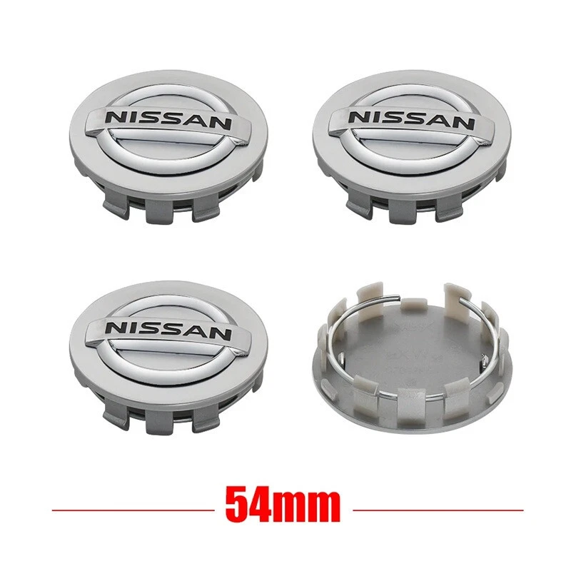 Set of 4 Silver Nissan Wheel Center Cap 54mm for Altima Maxima Murano Versa Leaf - Image 3 of 4