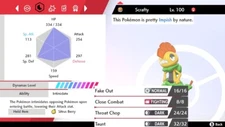 Pokemon Sword and Shield 6iv Shiny Scrafty - FAST DELIVERY!