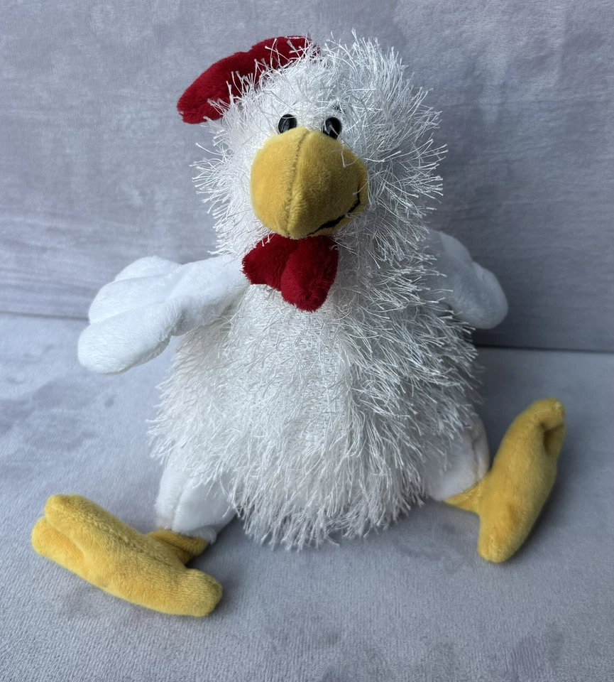 Set Of 2 Ganz Webkinz White Chicken Brown Rooster Stuffed Animal Toy No Codes - Image 3 of 4