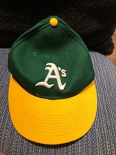 Oakland Athletics A's Hat Youth Green Yellow Adjustable Strap MLB