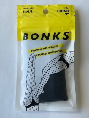 Bonks Thong Premium, Pre-Washed, Edgeless Underwear One Size fits S/M/L FreeShip