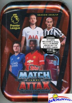 2018/19 Topps Match Attax Premier League Soccer Sealed Collectors TIN-45  Card+LE