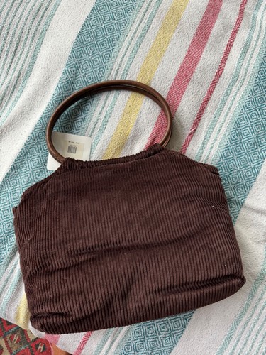 Cappelli brown Corduroy Patchwork Tote Bag Purse Shoulder Bag Embroidered Boho - Picture 5 of 6