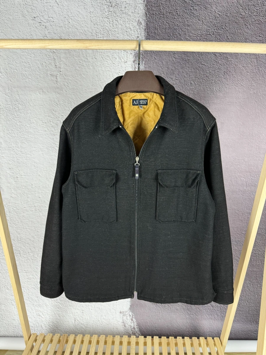 美品】90's Armani jeans hemp zip shirt 【公式通販】
