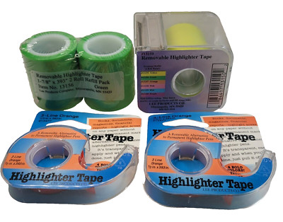 Students, Lee Products Removable Wide & Narrow Highlighter Tape with Refills, #5