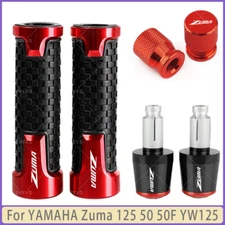 Red - For YAMAHA Zuma 125 50 50F YW 125 Handlebar Grips Bar End Cap Tire Valve