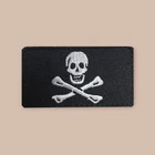Pirate , Jolly Roger , Skull & Crossbones Backed Hook & Loop Patch