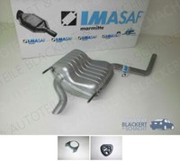 Imasaf ESD Auspuff Endtopf+Anbauteile für Mercedes-Benz W202 C 180 + 200 + 200 D