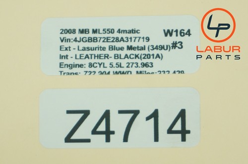Eje eje conductor delantero W164 X164 R251 Mercedes 06-12 ML GL R Clase 4Matic Z4714 - Imagen 7 de 7