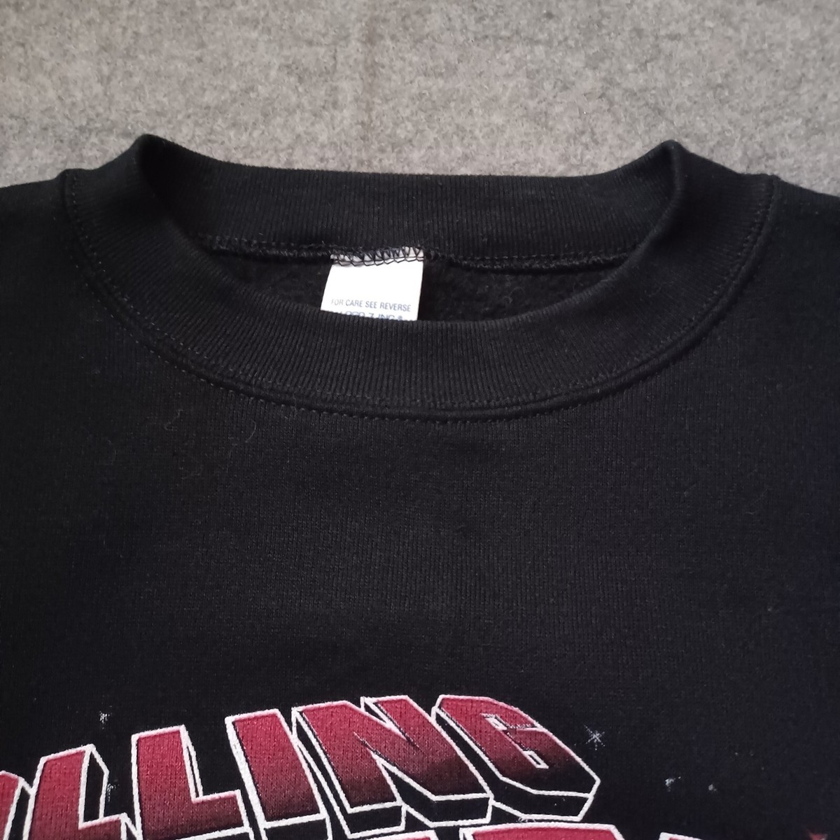 Vintage Rolling Stones Sweatshirt Mens Large Black World