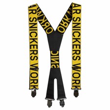 Snickers Workwear Suspenders Braces Belt Work Trousers Yellow Black Mens Logo