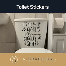 ITS ALL SH*TS funny vinyl toilet lid seat wall stickers Decals Decoration 