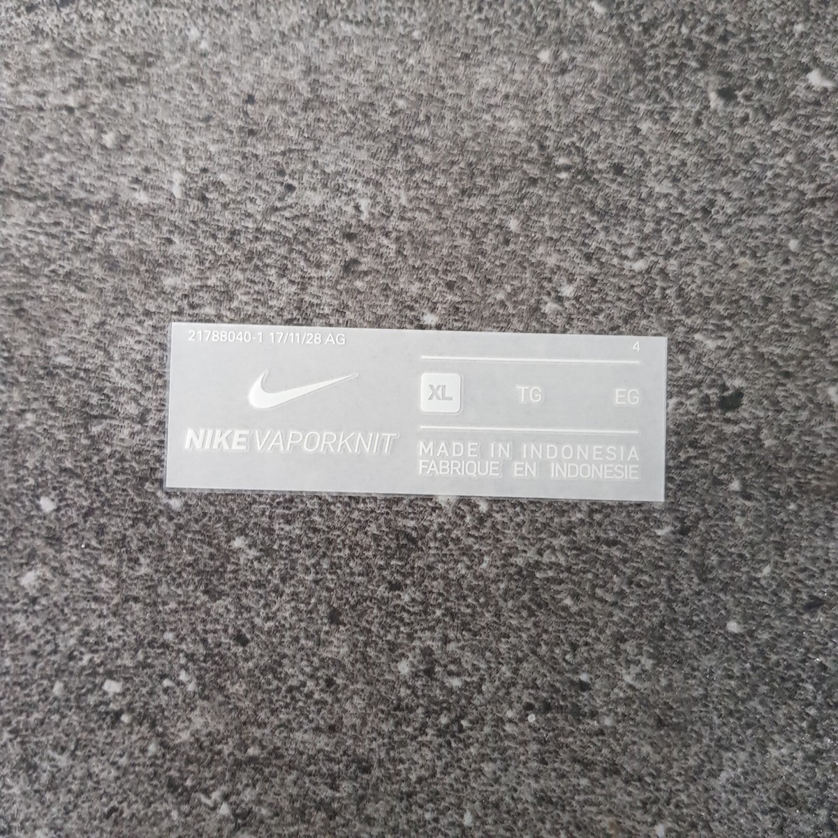 20pcs Nike Vaporknit Label Size Back Neck Iron on Football Jersey
