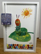 Eric Carle “The Very Hungry Caterpillar” Framed Art Print w/ COA 18x12x1.25