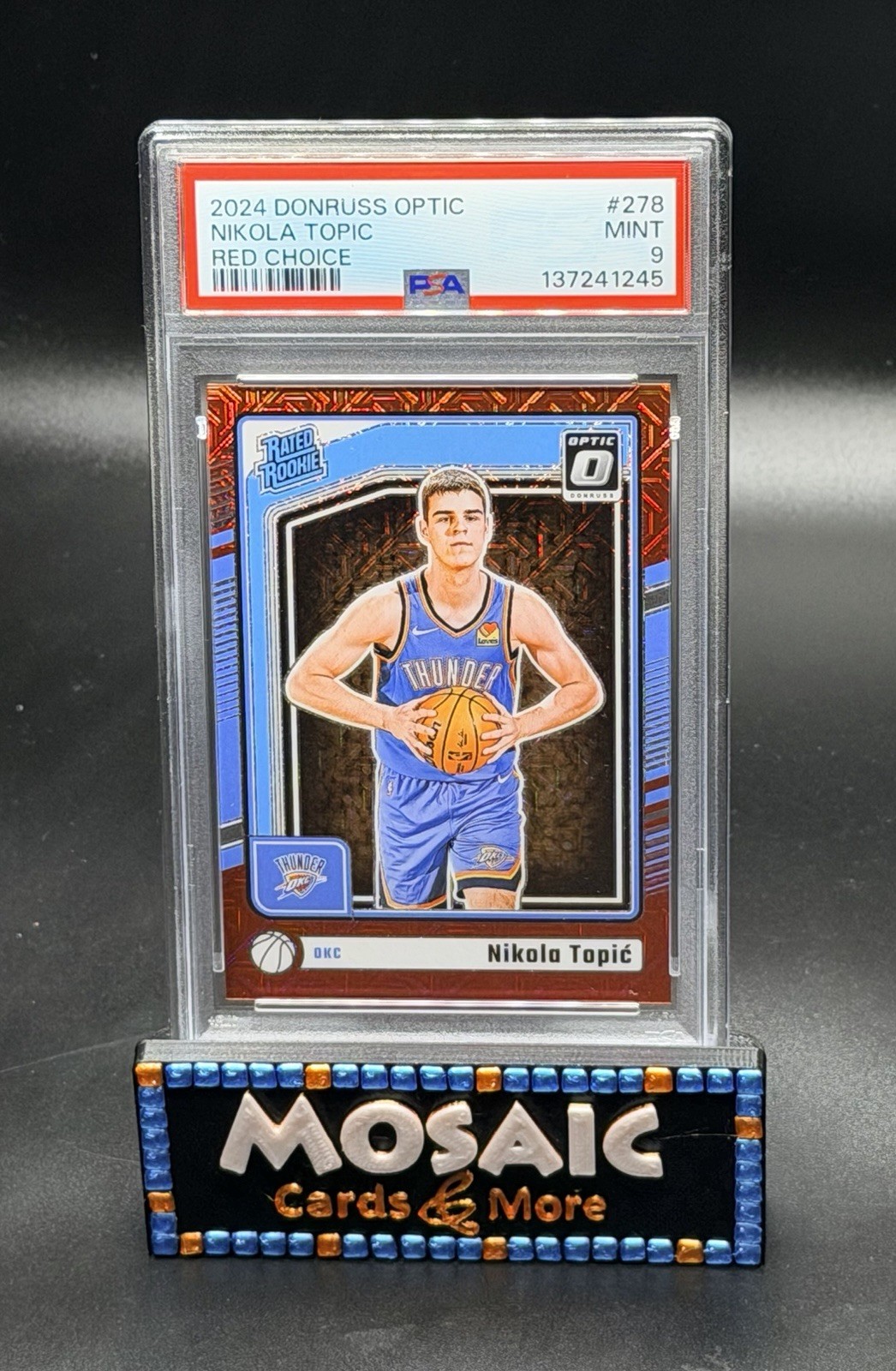 2024 Donruss Optic Nikola Topic Rated Rookie Choice Red RC SP /88 Thunder #278