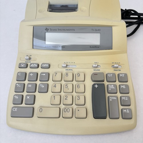 Vintage Texas Instruments TI-5640 Desktop Calculator Printer Large ...