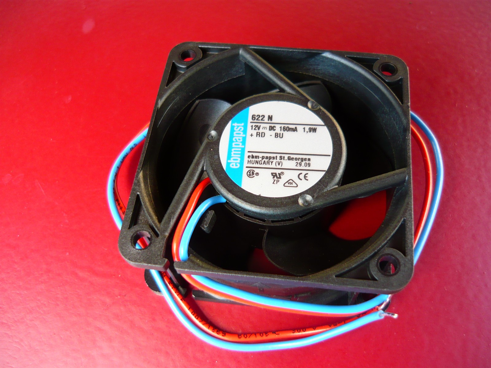 Minimum 1x EBM PAPST 622N Fan Axial Fan 12 VDC 60x60x25 NOS