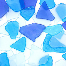 Tumbled Sea Glass 31Oz - Frosted Crafting Gems for Christmas Tree Decor, Wreath