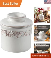 Butter Keeper Ceramic French Countertop Butter Dish Cover Storage Jar
