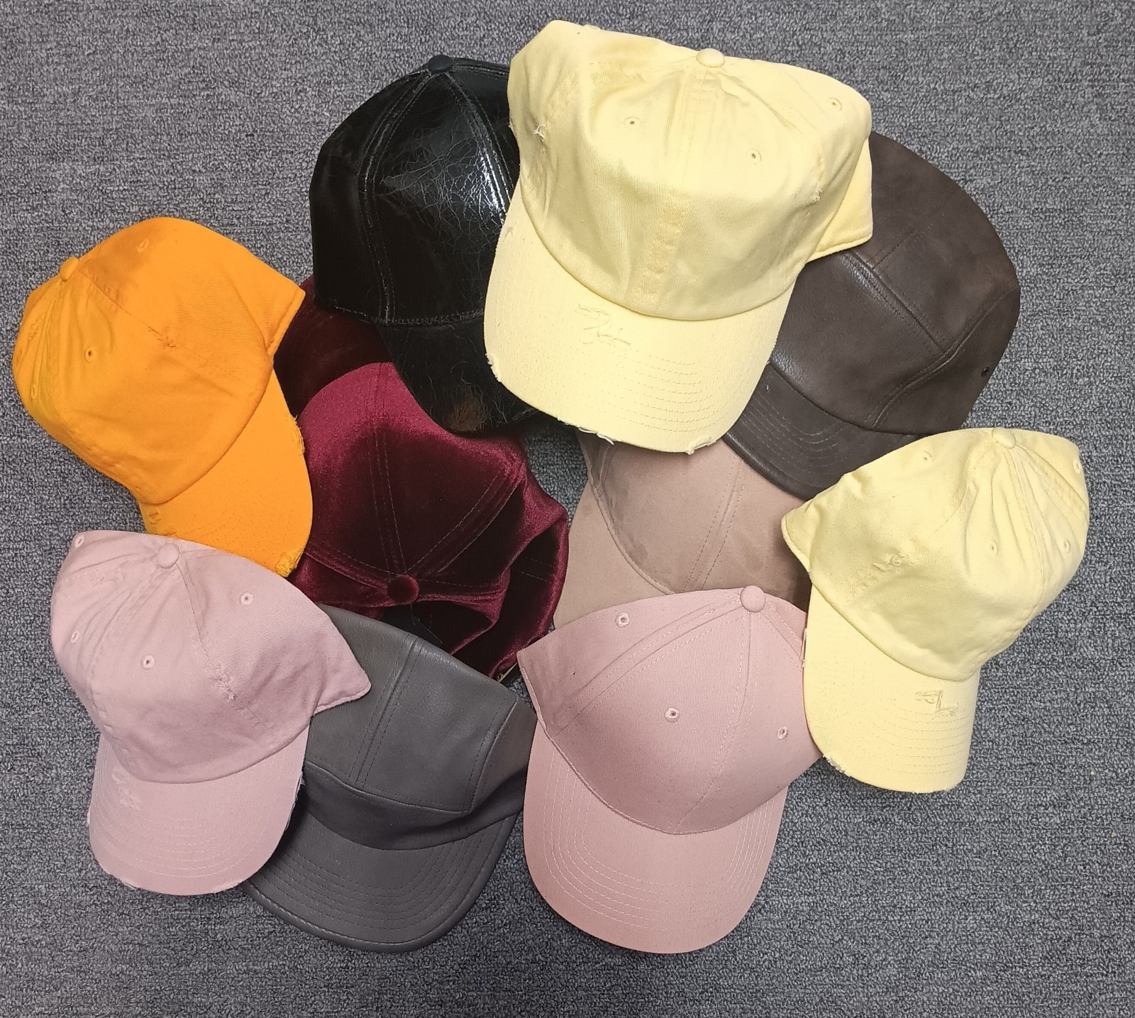 . Mens Distressed Hats, 5 Panel Caps, Adjustable Hats Unisex