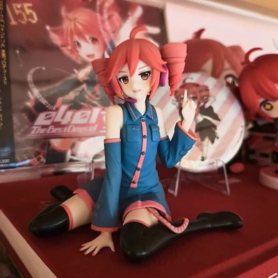 Kasane Teto PVC Figure UTAU Anime Cute Sitting Posture Statue Toy