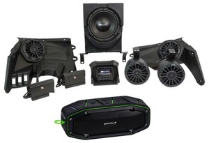 MB Quart Stage 5 Audio Package For Can-Am Maverick X3 2017-2020 – 4 Speakers, Sub, Amps, Radio – Bluetooth/AM/FM, 800W RMS
