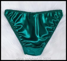 Vintage VICTORIA'S SECRET String Bikini PANTIES Shiny Gold Label SILKY Brief S
