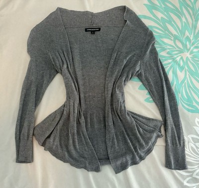 Express Design Studio Gray Lightweight Cardigan Sweater S