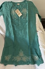 Women Eid/Ramadan Sky Blue Embroidered 3-Piece Dress   Kameez, Trouser  Dupatta