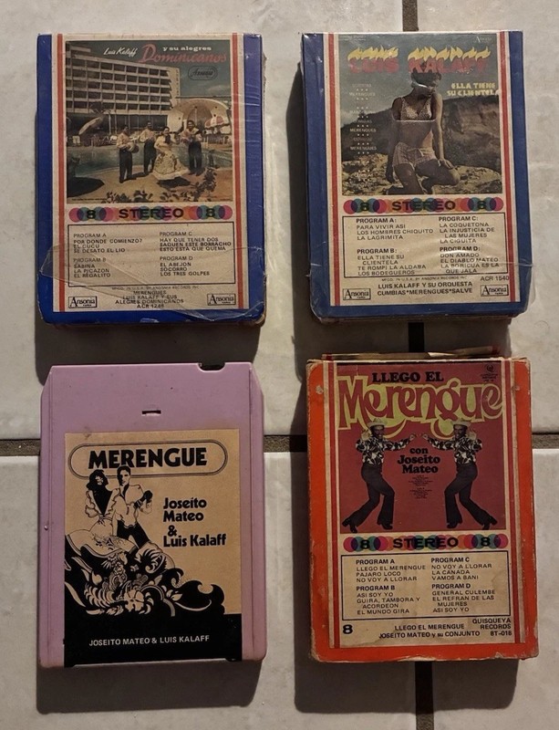 Luis Kalaff - Joseito Mateo - 8 Track Cartridges Merengue - Alegres Dominicanos