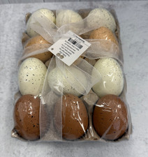 12 Neutral Speckled Foam Easter Egg Spring Home Decor vase filler 2.5"