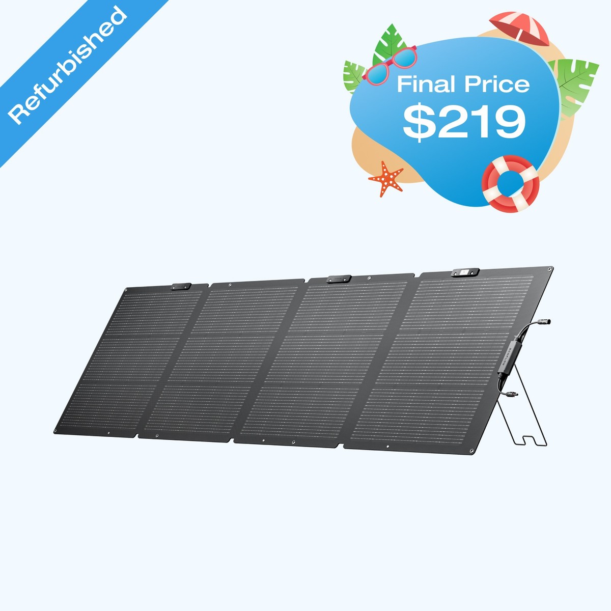 EcoFlow 220W NextGen Solar Panel Kit Waterproof IP68 for Outdoor