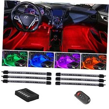 6pc Flexible Million Color Multi-Color LED Interior Footwell Underdash Neon
