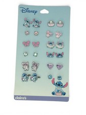 Disney Stitch 12 Pair Stud Earrings Set Claire's Neon Tuesday Lilo Stitch NEW
