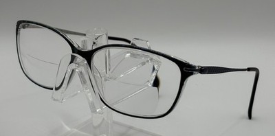 Stepper Eyeglasses Titanium Rectangular Black Full Rim Unisex 52mm
