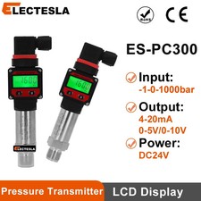 LCD Pressure Transmitter -1-0-1000bar 4-20mA Water Oil Gas Pressure Sensor G1/4