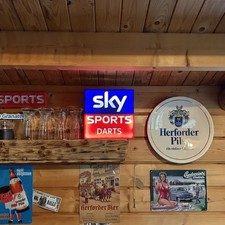 Darts Sky Sports Mancave Sign Light Lightbox