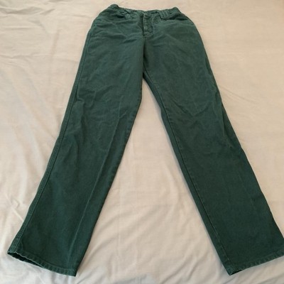 Vintage Quarter Horse Bar None Riding Jeans Juniors 13-14 (26x35) Green Bareback