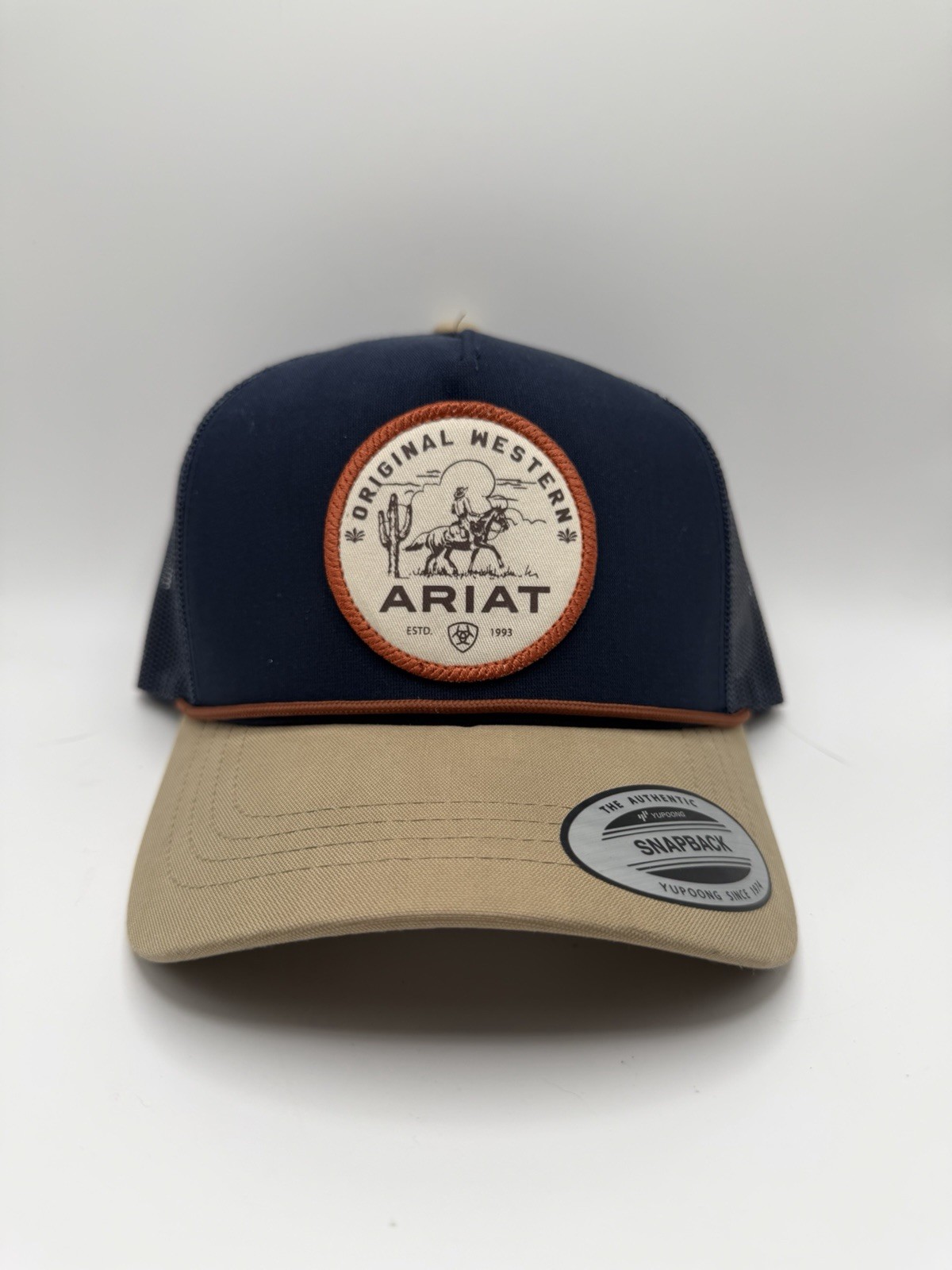 Ariat Denim Shield Logo with Western Cowboy Patch Flexfit 11