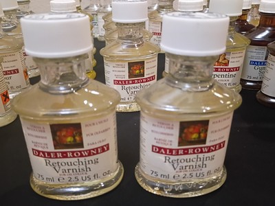 Daler Rowney Oil Medium Retouching Varnish Solvents Painting Solution 75ml LOT 2