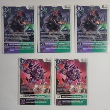 x3 Dark Tyrannomon & 2x Metal Tyrannomon (X Antibody) Digimon [Cyber Eden] NM