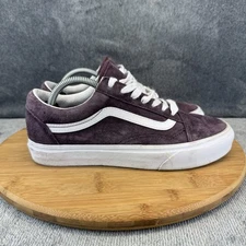 Vans Old Skool Shoes Womens 7.5 Purple Suede Low Skate Casual Street Sneakers