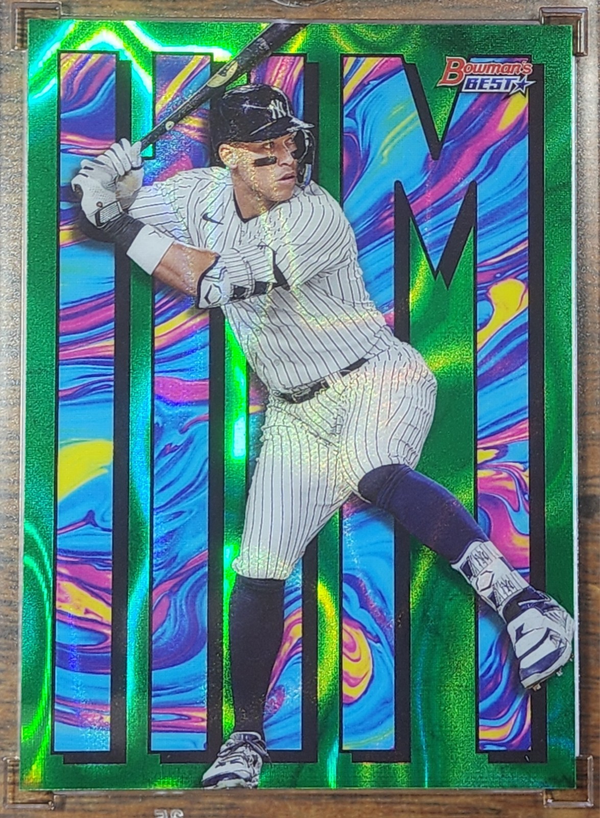 Aaron Judge 2023 Bowman's Best HIM Chrome Green Lava Refractor /10 MVP Case Hit!